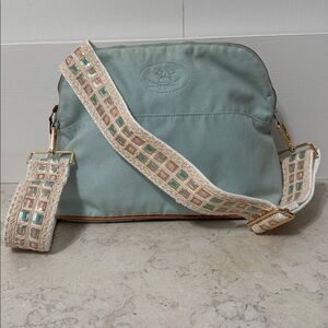 Hermes Bollide Canvas Bag in Robins Egg Blue